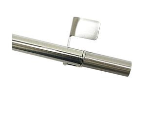 Gardinia Clamping Rod, Rotating Bar, Drill- and Screw-less Assembly, Press&Go Filigrano Cylinder, 8/10 mm Diameter, 80-110 cm Long, Metal, Stainless Steel Finish