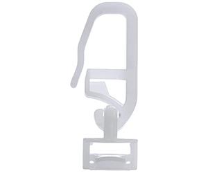 GARDINIA Click glider Maxi with Pleated Hooks, 20 Pieces, Plastic, White