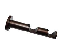 Gardinia Combination Support 2-Track Open for Diameter 25/25 mm Bronze 8/6 cm