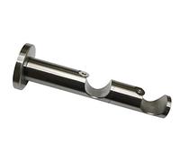 Gardinia Combination support 2-track open for diameter 25/25 mm stainless steel look 8/6 cm.
