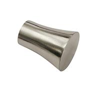 Gardinia Gardina Cone 2 x End Pieces, Metal, Stainless Steel Look, for Curtain Technology, Diameter, Ø 19 mm