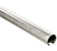 Gardinia Curtain Pole with Inner Rail I Diameter 20 mm Stainless Steel Look 120