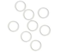 GARDINIA Curtain Rings For Curtain Rods, Sew-On, 30 Pieces, Width 2.5 mm, Plastic, White