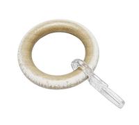 Gardinia Curtain Rings with Pleated Hooks Castell-Oak Wood for Diameter 25 mm Pack of 10