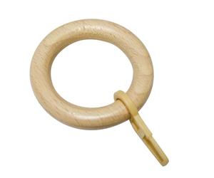 Gardinia Curtain Rings with Pleated Hooks Wood Pine Applicable 10