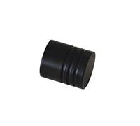 Gardinia Curtain Rod end Pieces, Metal, Matte Black, Ø 2 cm