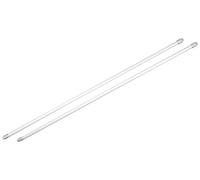 Gardinia Curtain Rod, Metal/Plastic, Silver-Matt Colour, 60-100 cm, 1233