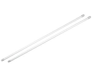 Gardinia Curtain Rod, Metal/Plastic, Silver-Matt Colour, 60-100 cm, 1233