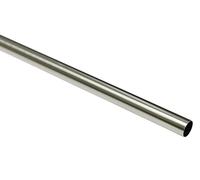 Gardinia Curtain Rod, Metal Rod, Chicago Series, 20 mm Diameter, 160 cm Long, Stainless Steel Finish