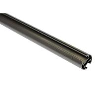 Gardinia Curtain Rod, Metal Rod with Inner Tracks, Chicago Series, 20 mm Diameter, 160 cm Long, Titanium