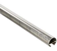 Gardinia Curtain Rod with Inner Track I Diameter 16 mm Stainless Steel Look 120 cm