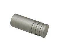 Gardinia Cylinder 2 x End Piece Metal Silver for Curtain Technology Diameter 19 mm