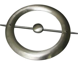 Gardinia Decorative Ring with Rod and Magnet Stainless Steel Look 18 cm, Alloy Steel