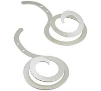 Gardinia Decorative snail, for draping curtains and curtain fabrics, 2 pieces, outer diameter approx. 12 cm, length approx. 25 cm, metal, matt silver