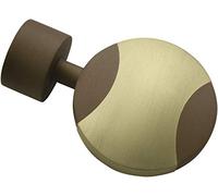 Gardinia Disc 2 x End Piece Metal Cappuccino Curtain Technology Diameter 19 mm Cappuccino/Champagne