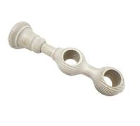Gardinia Double carrier, 2-track closed for diameter 25 mm, castell oak 10.5/6.5 cm, 10.5/6.5 cm.