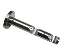 Gardinia Double Combination Support 2 Track Open for Diameter 16 mm Stainless Steel Look 7.5/5 cm, Metal