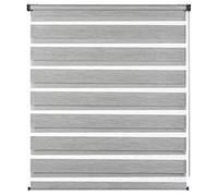 Gardinia Double Roller Blind, Polyester, Grey, 60 x 180 cm