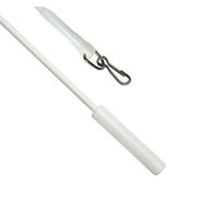 Gardinia Draw Rod Plastic For Curtains And Drapes, Includes Metal Hooks (2-Pack), White, 75 cm, 340