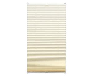 Gardinia EASYFIX Pleated Blind with 2 Operating Rails Ivory 45 x 130, Fabric 100% Polyester