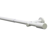 Gardinia Elba Curtain Pole Set, Complete Fittings, Curtain Rod, Length 120-210 cm, Metal, Ivory