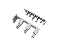 Gardinia End Piece With Notch For 3-Track Rails, 2-Pack, Atlanta Series, Plastic, Silver