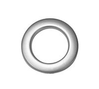 GARDINIA Eyelets For Curtains And Net Curtains, 10 Pack, 5.5 / 3.5 cm, Plastic, Matte Silver