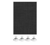 GARDINIA, Flexible sun protection, Translucent, 4 Suction Cups Included, Black, 40 x 80 cm