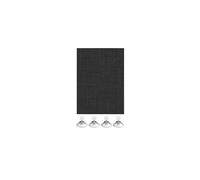 GARDINIA, Flexible sun protection, Translucent, 8 Suction Cups Included, Black, 100 x 150 cm