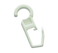 Gardinia Folding hanging hooks, white, pack of 10, for curtain rods, tension rods, plastic, applicable, 10