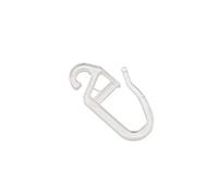 Gardinia Folding Hanging Hooks, Transparent, Pack of 10, for Diameter 12 mm