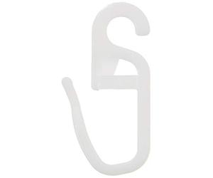 Gardinia Folding laying hooks, POM quality, raw white, pack of 10, for diameter, Polyoxymethylene, Ø 16 mm