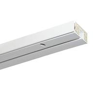 GARDINIA GE1 Curtain Rail with Panel Mounting, 1-Track, Plastic, 120 cm, White