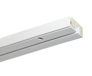 Gardinia GE1 Curtain Rail with Panel Mounting, 1-Track, Plastic, 120 cm, White, 8560