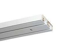 Gardinia GE2 Curtain Rail with Panel Mounting, 2-Track, Plastic, 120 cm, White