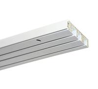 GARDINIA GE3 Curtain Rail with Panel Mounting, 3-Track, Plastic, 120 cm, White