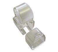 Gardinia Holder With End Caps For U-Shaped Sliding Curtain Rails, 2-Pack, Plastic, Transparent, 875