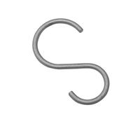 Gardinia Industrial Home Series S-Hooks for Curtain Rods with Diameter 25 mm, for Hanging Curtains and Curtains, Metal, Silver, Pack of 10