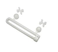 Gardinia Loop Glider with X-Shaped Gliders and Rollers, 10 Pack, Plastic, Length: 5.9 cm, White, 148