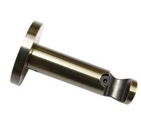 Gardinia Memphis Series 1-Track with Metal Mounting Plate for Curtain Pole Diameter 16 mm, 1-Track Open, Metal, Length 7.5 cm, Antique Brass
