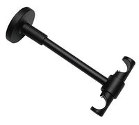 Gardinia Memphis Series Ceiling Support for Curtain Rods, 2-Track Open, Rotatable, Distance from Wall 13 cm, Diameter 16 mm, Metal, Matt Black