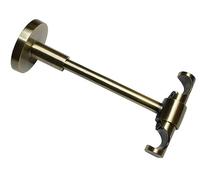 Gardinia Memphis Series Ceiling Support for Curtain Rods, 2-Track Open, Rotatable, Distance from Wall 13 cm, Diameter 16 mm, Metal, Antique Brass