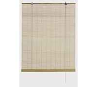 Gardinia Natural Bamboo Roller Blind, Ceiling or Wall Installation, Light-Transmissive, Non-Transparent, All Installation Parts Included, 100 x 160 cm (WxH), 32649