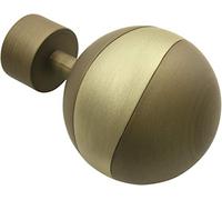 Gardinia Orbit, 2 x end piece, metal, cappuchino, curtain technology, diameter 19 mm, cappuccino/champagne, 2