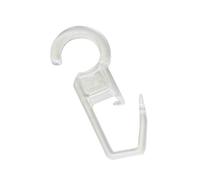 Gardinia Pack of 10 Plastic Folding Hooks for Diameter 25 mm Transparent