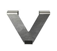 Gardinia Pack of 2 Stainless Steel Effect V Decorative Hooks for Window and Door Suitable for Roman Blinds, Curtains and Curtains