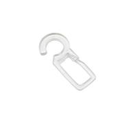 GARDINIA Pencil Pleat Hooks For Curtain Rings, 10 Pack, Plastic, Transparent