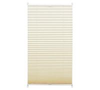 Gardinia Pleated blinds for clamping, Opaque folding blind, All Assembly Parts Included, EASYFIX Pleated Tensioned Fabric with 2 Operating Rails, Cream, 90 x 130 cm (WxH)