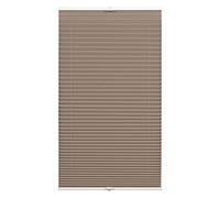 GARDINIA Pleated Concept Daylight Opaque Folding Roller Blind, All Mounting Parts Included, Easyfix Pleated Blind Tensioned with Two Operating Rails, Taupe, 90 x 130 cm (W x H)