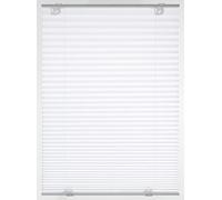 Gardinia Plissé Solo with Suction Cups, Opaque Folding Roller Blind, Includes All Assembly Parts, 2 Aluminium Control Rails, White, 60 x 130 cm (B x H), 32919